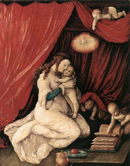 BALDUNG GRIEN, Hans Virgin and Child in a Room China oil painting art
